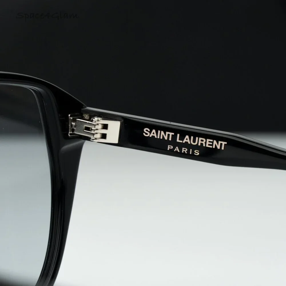 Saint Laurent Men Sunglasses Black Blue Aviator SL731 GASPAR 001 NEW AUTHENTIC